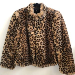 Women’s Zara Leopard Faux Fur Jacket